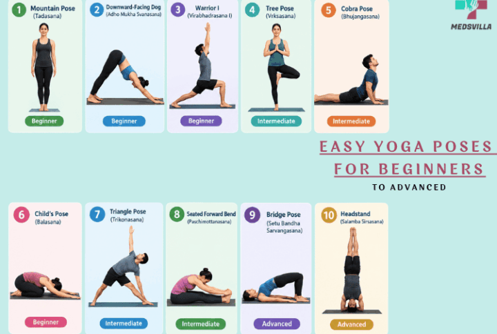 10 Easy Yoga Poses For Beginners To Advanced
